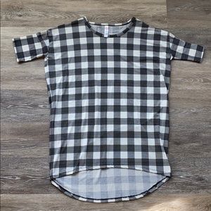 Lularoe Irma xxs black and white plaid